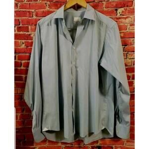 MASTAI FERRETTI, BLUE CUSTOM SLIM FIT DRESS SHIRT LONG SLEEVE SZ 16.5 /42